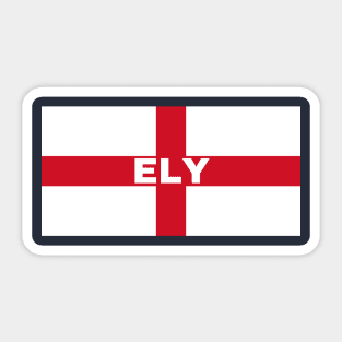 Ely City in English Flag Sticker